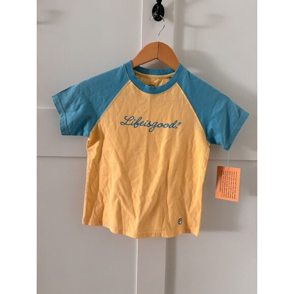 NEW With Tags Girls Life Is Good T Shirt Baseball Raglan Tee Size Small (5-6) - Picture 2 of 6